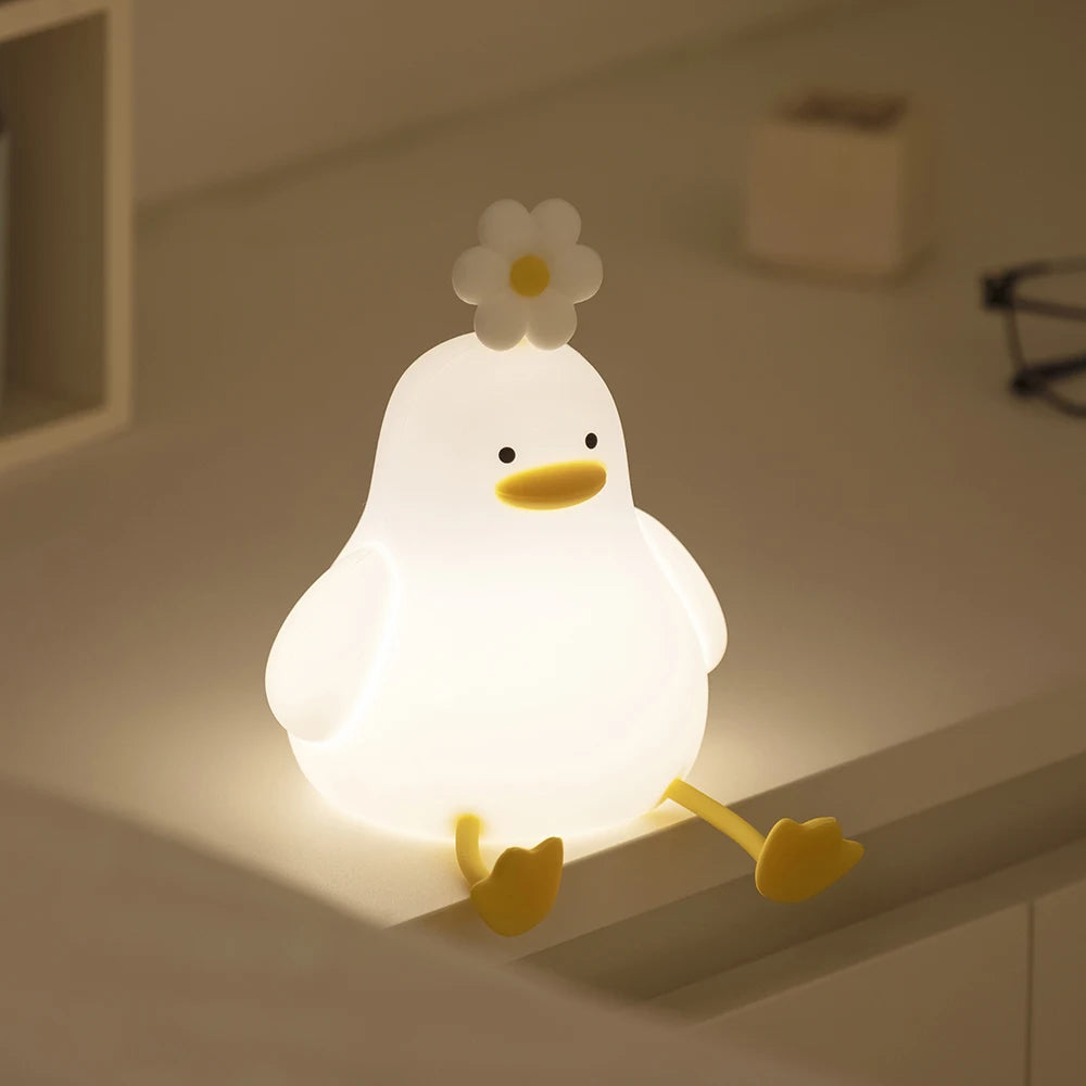 Cute Silicon Duck Touch LED Night Light
