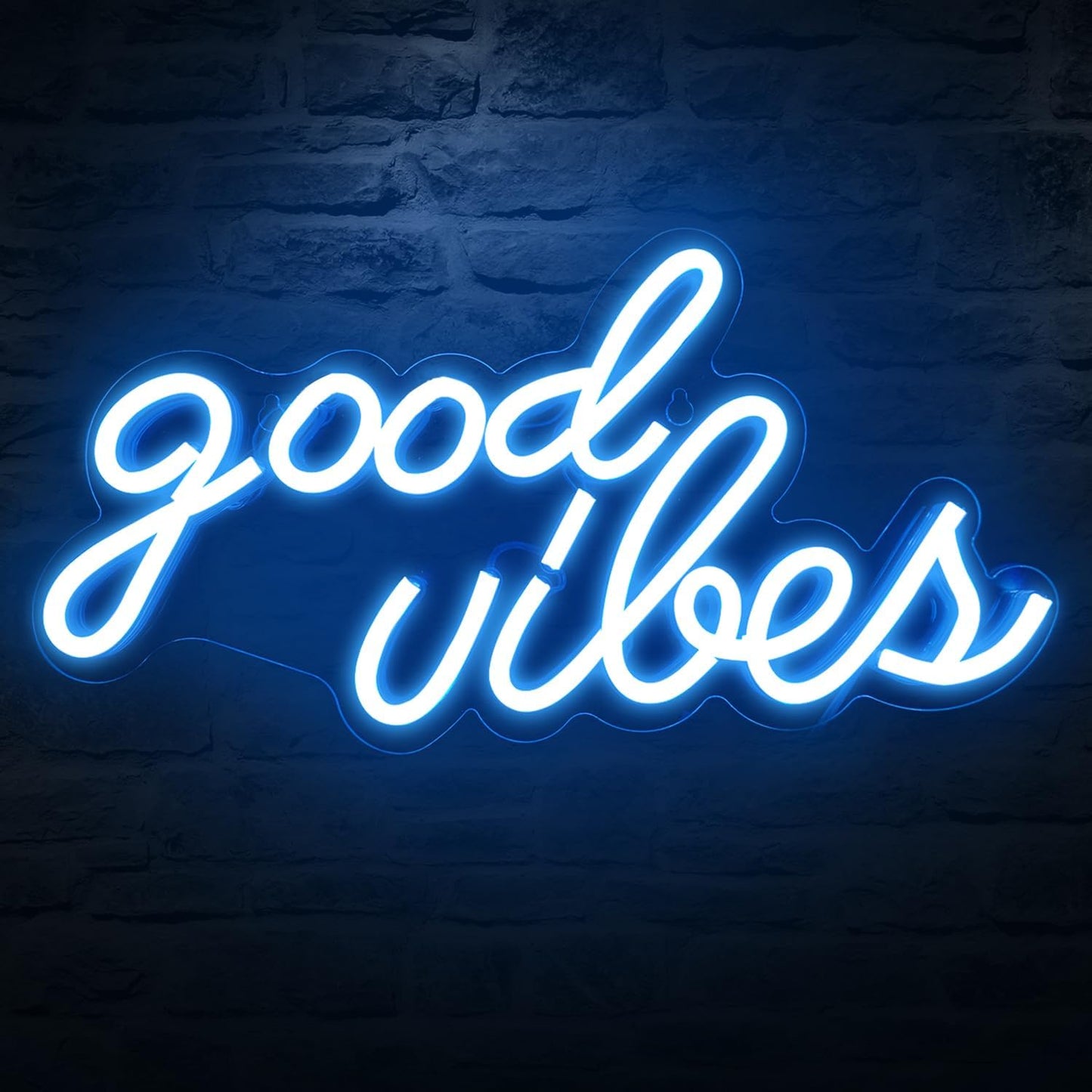 Good Vibes Neon Sign - Light Blue