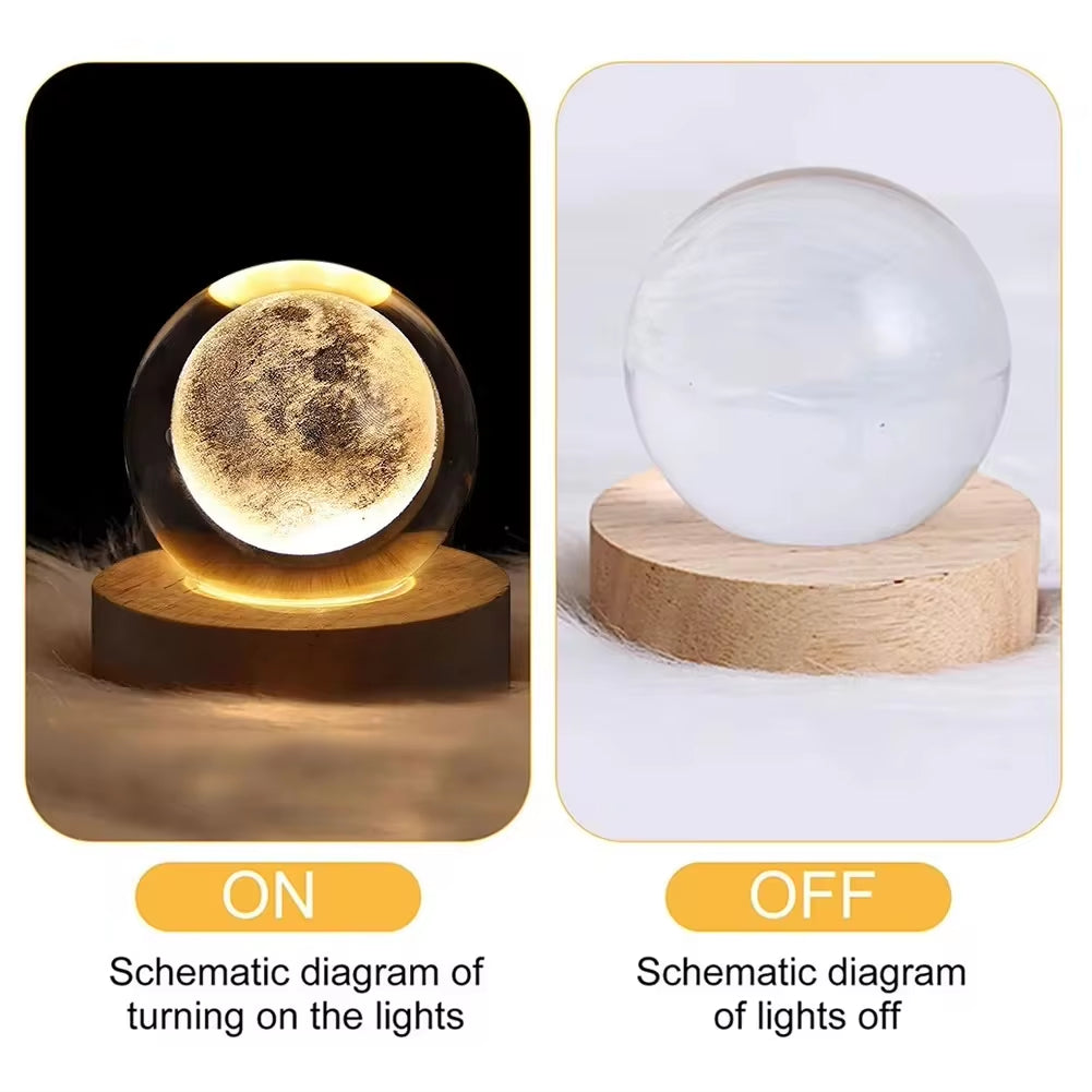 3D Crystal Ball Lamp with Cool Patterns