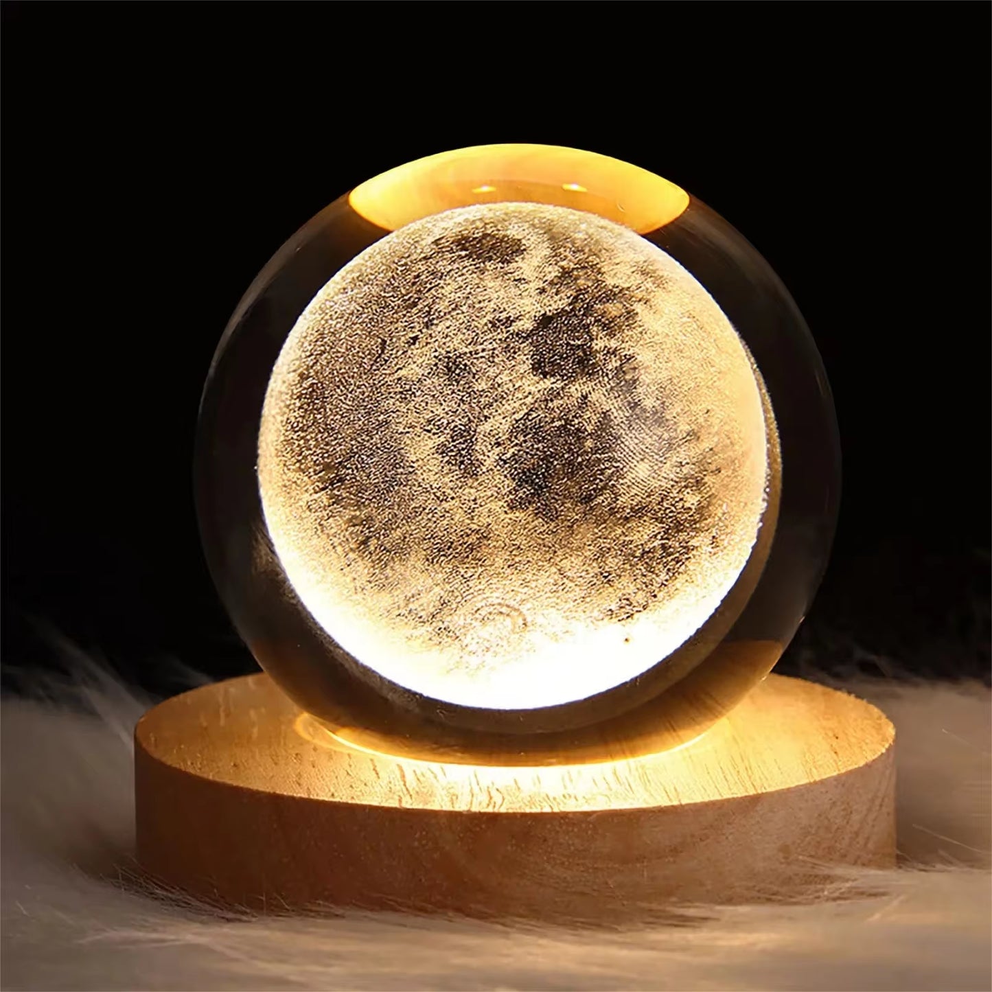 3D Crystal Ball Lamp with Cool Patterns