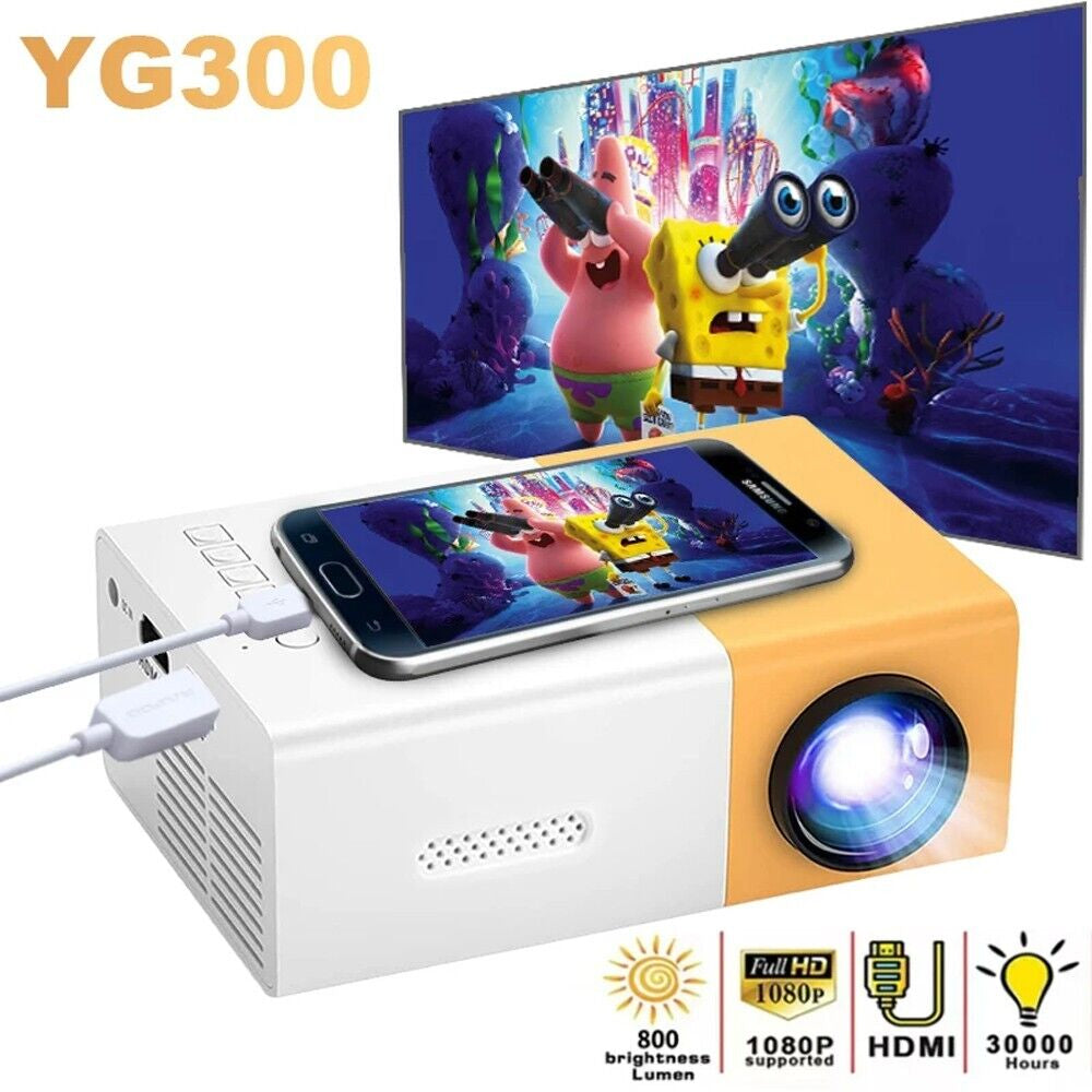 Portable LED Mini Projector 1080P Home Theater
