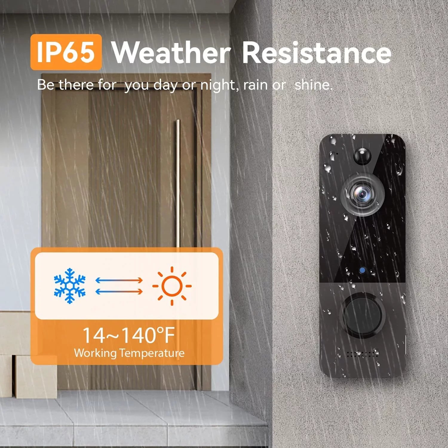 Smart Doorbell Video Camera - Black