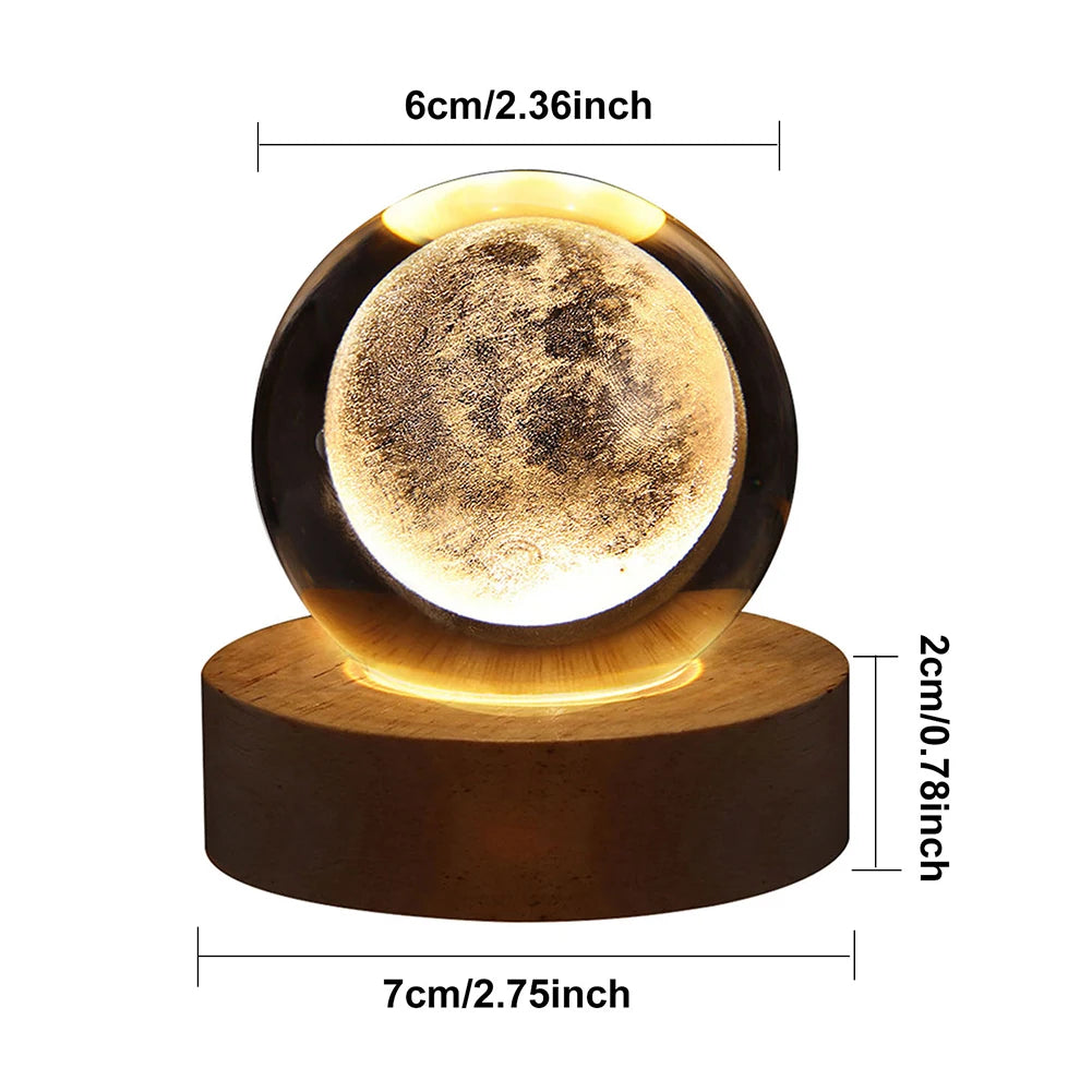 More 3D Crystal Ball Night Lights