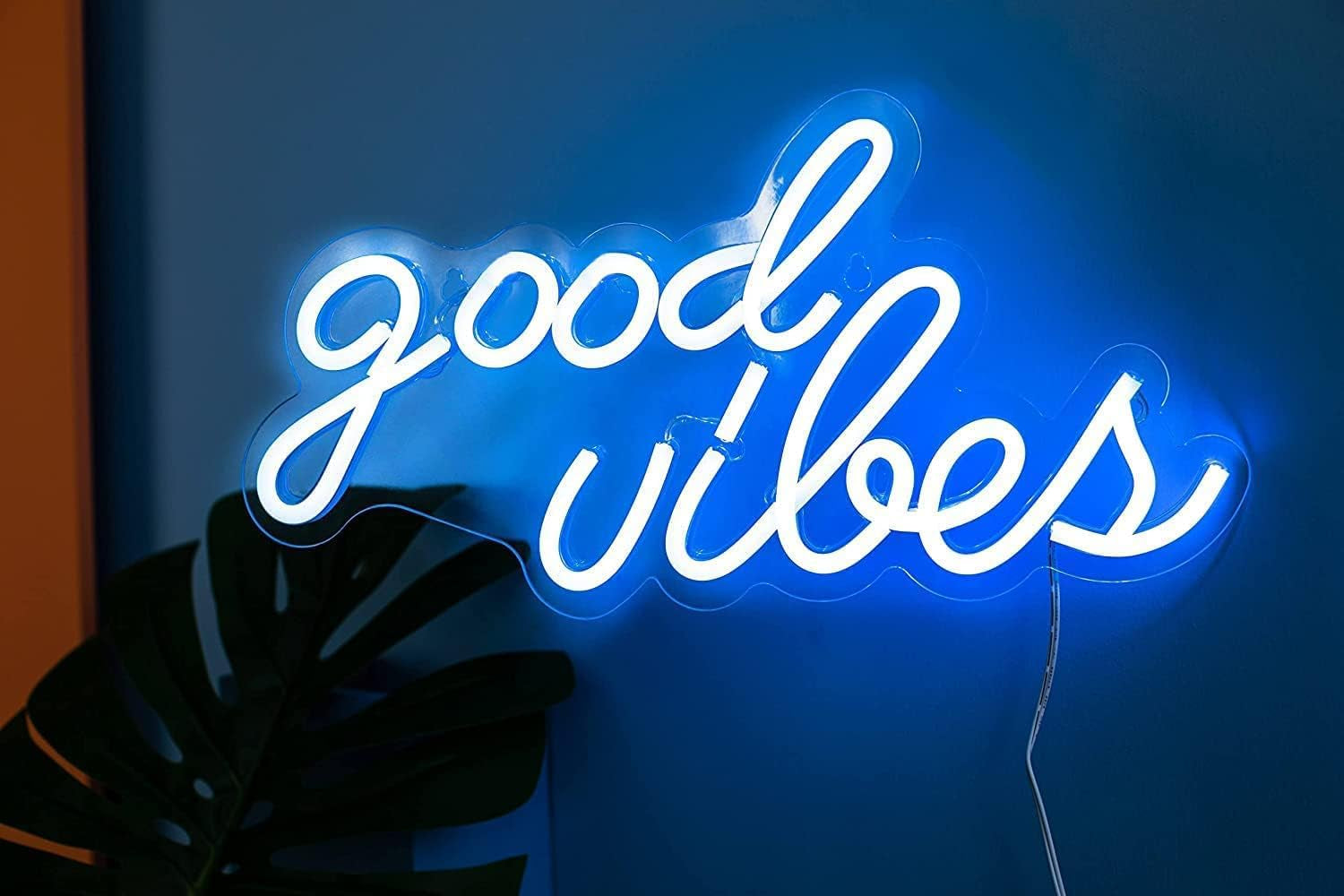 Good Vibes Neon Sign - Light Blue