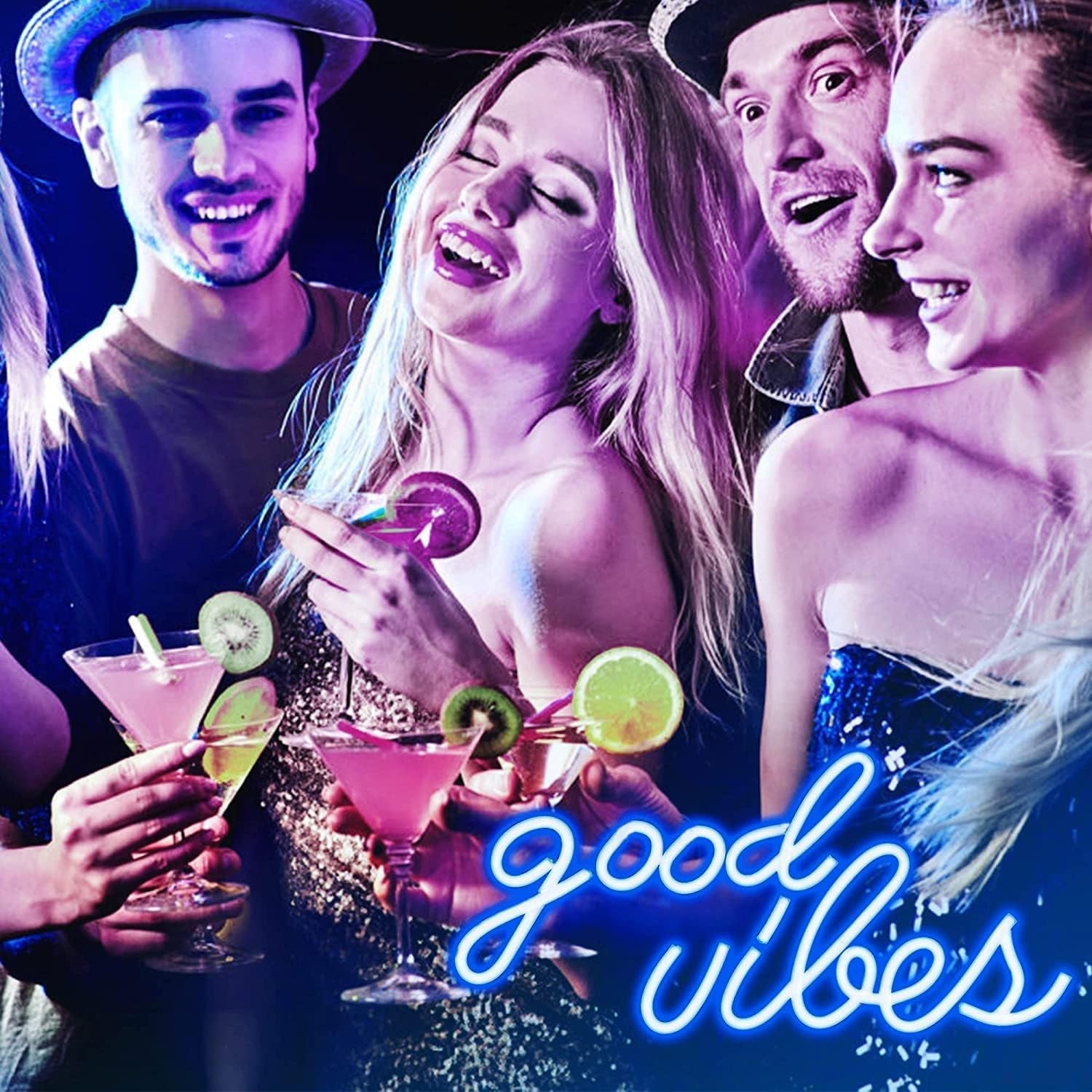 Good Vibes Neon Sign - Light Blue
