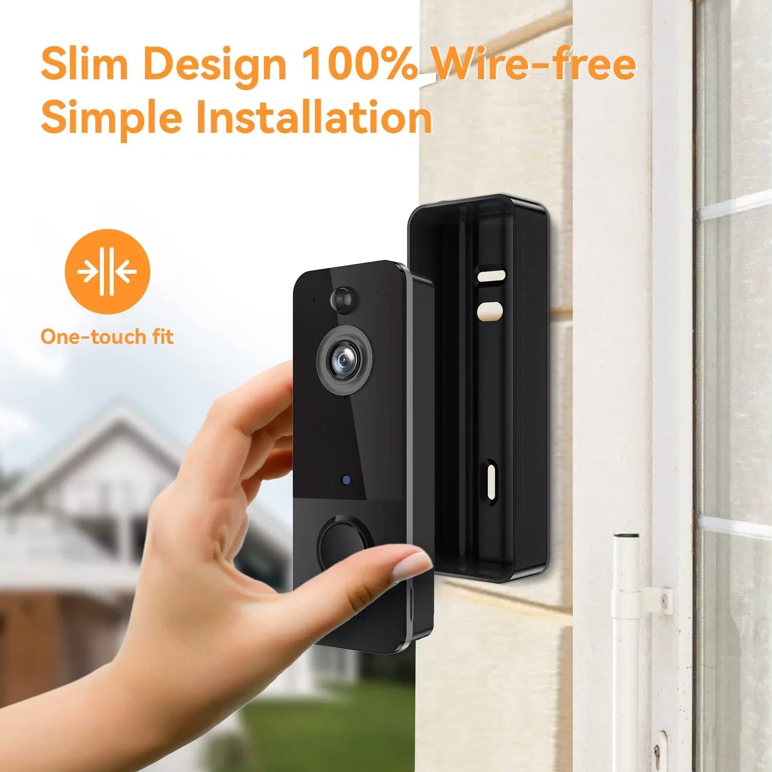 Smart Doorbell Video Camera - Black