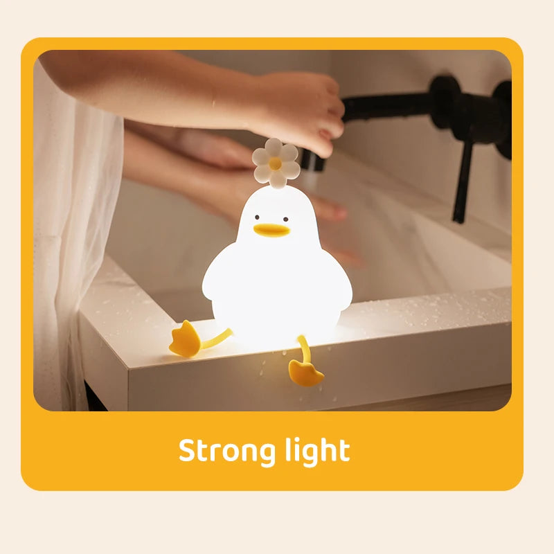 Cute Silicon Duck Touch LED Night Light 