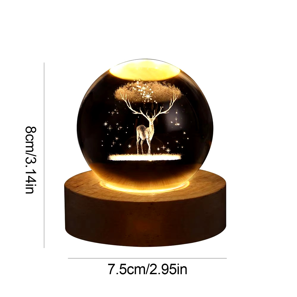 3D Crystal Ball LED Night Light