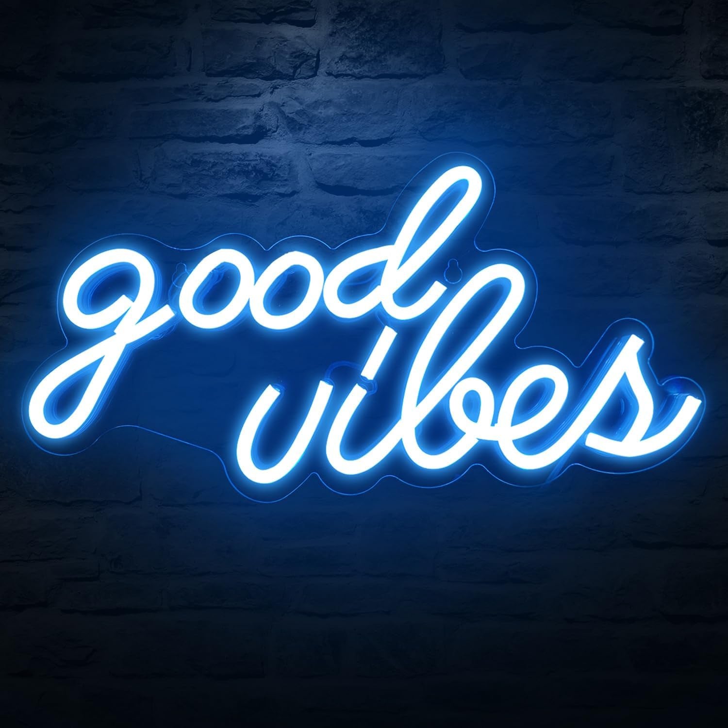 Good Vibes Neon Sign - Light Blue