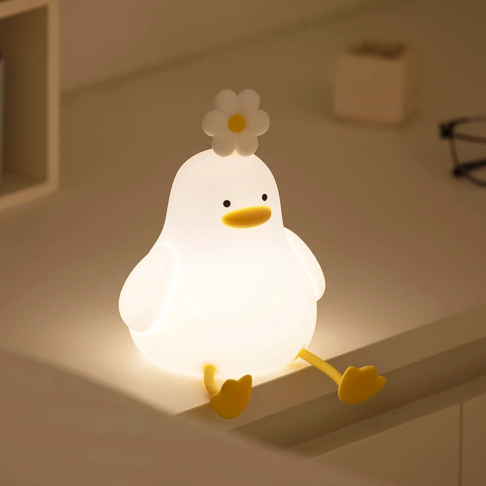 Cute Silicon Duck Touch LED Night Light 