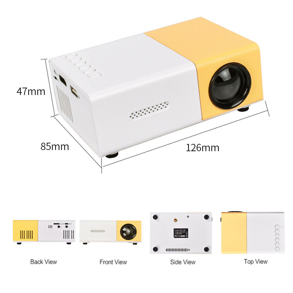 Portable LED Mini Projector 1080P Home Theater