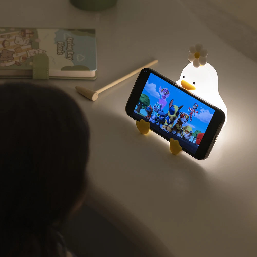 Cute Silicon Duck Touch LED Night Light 