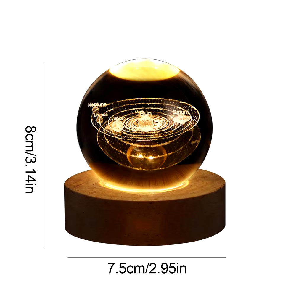 3D Crystal Ball LED Night Light