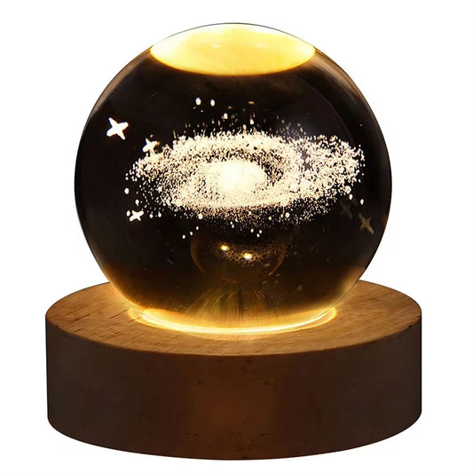 3D Crystal Ball Lamp with Cool Patterns