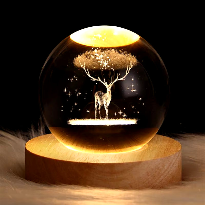 3D Crystal Ball LED Night Light